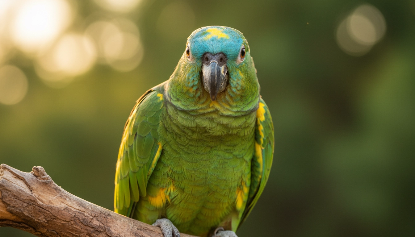 A healthy, happy parrot symbolizing the success of following a comprehensive Bird Food Guide.