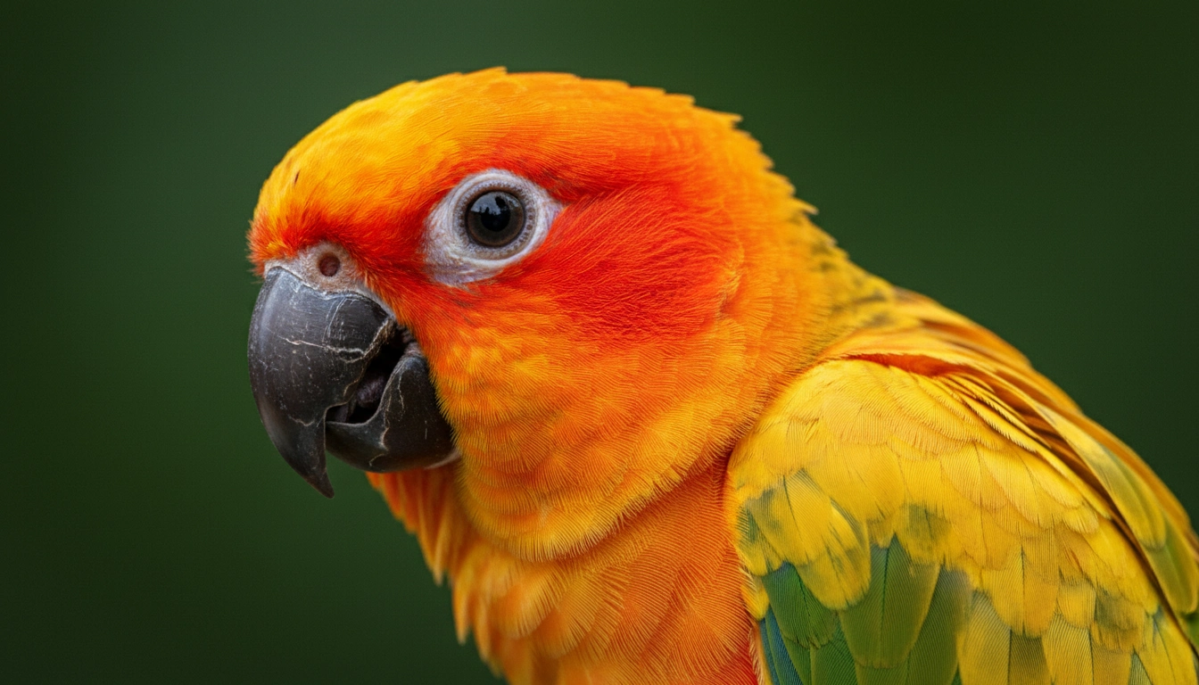 A close-up of a vibrant, healthy parrot looking into the camera, representing the goal of a Daily Bird Care Routine.
