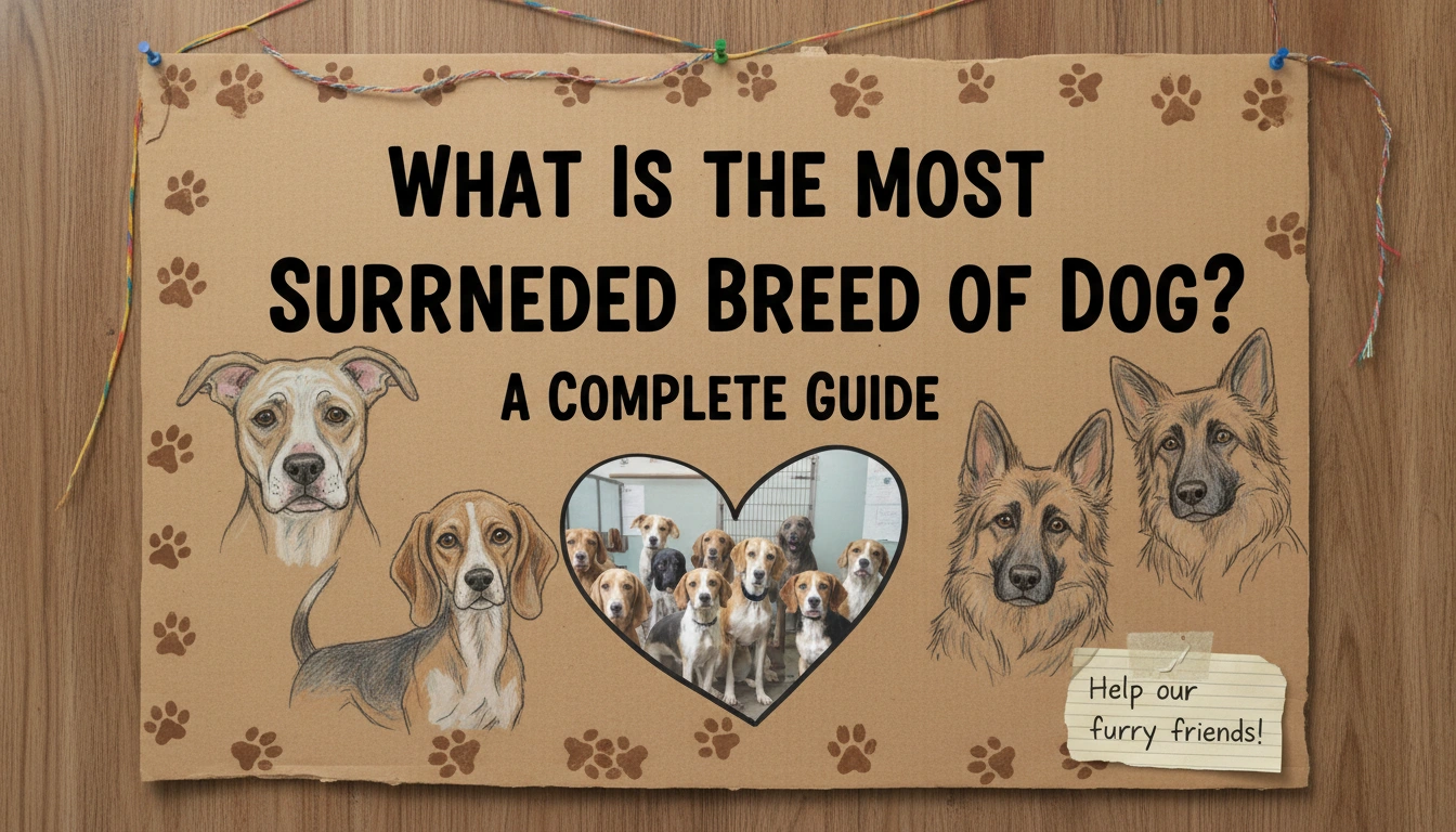 A close-up, amateur-style photo of a soulful dog looking through a shelter fence, illustrating the question: What is the most surrendered breed of dog?