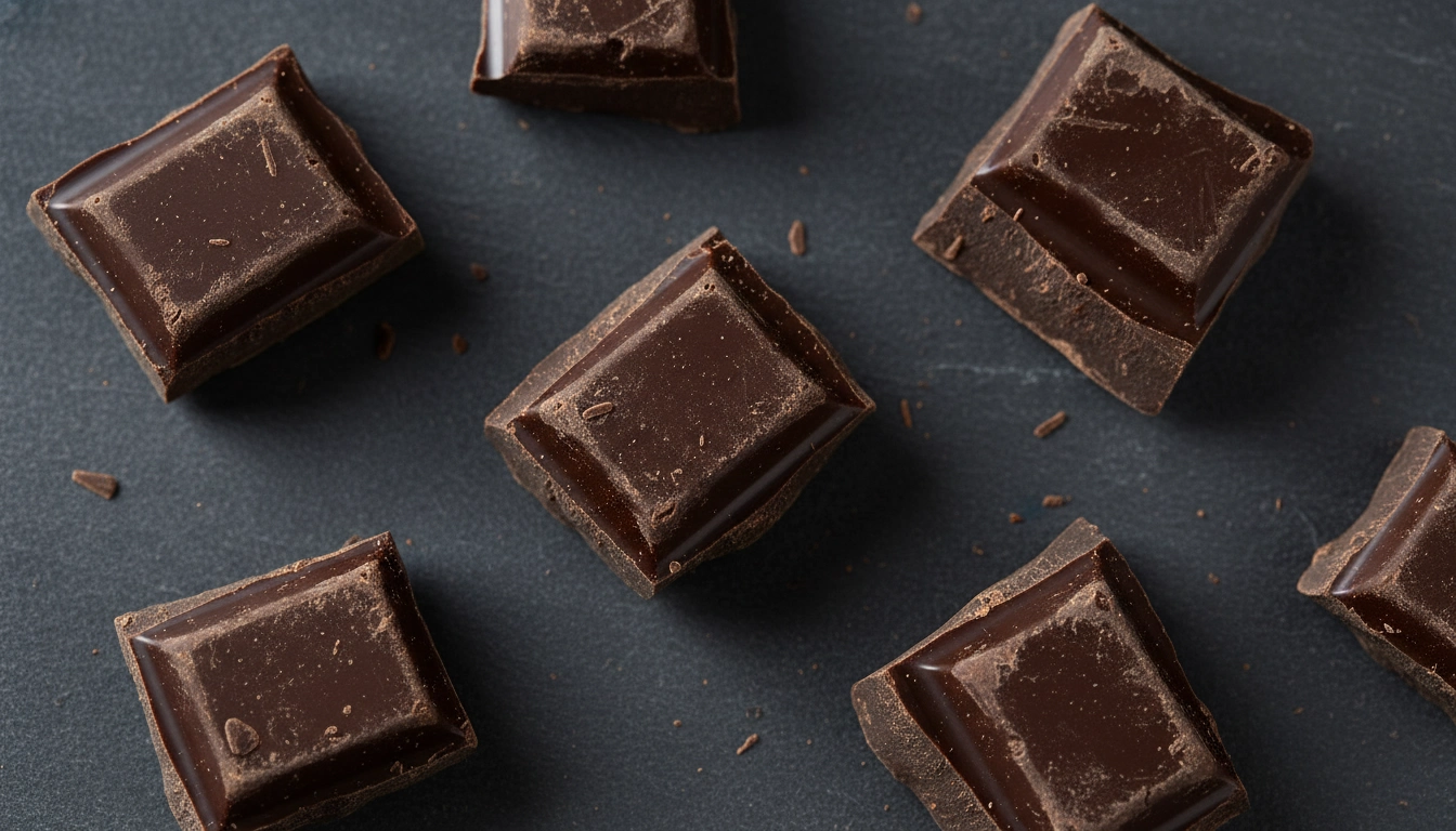 Dark baker's chocolate broken into pieces, a high-risk item on the 7 Foods That Can Kill Your Dog (Warning!) list.