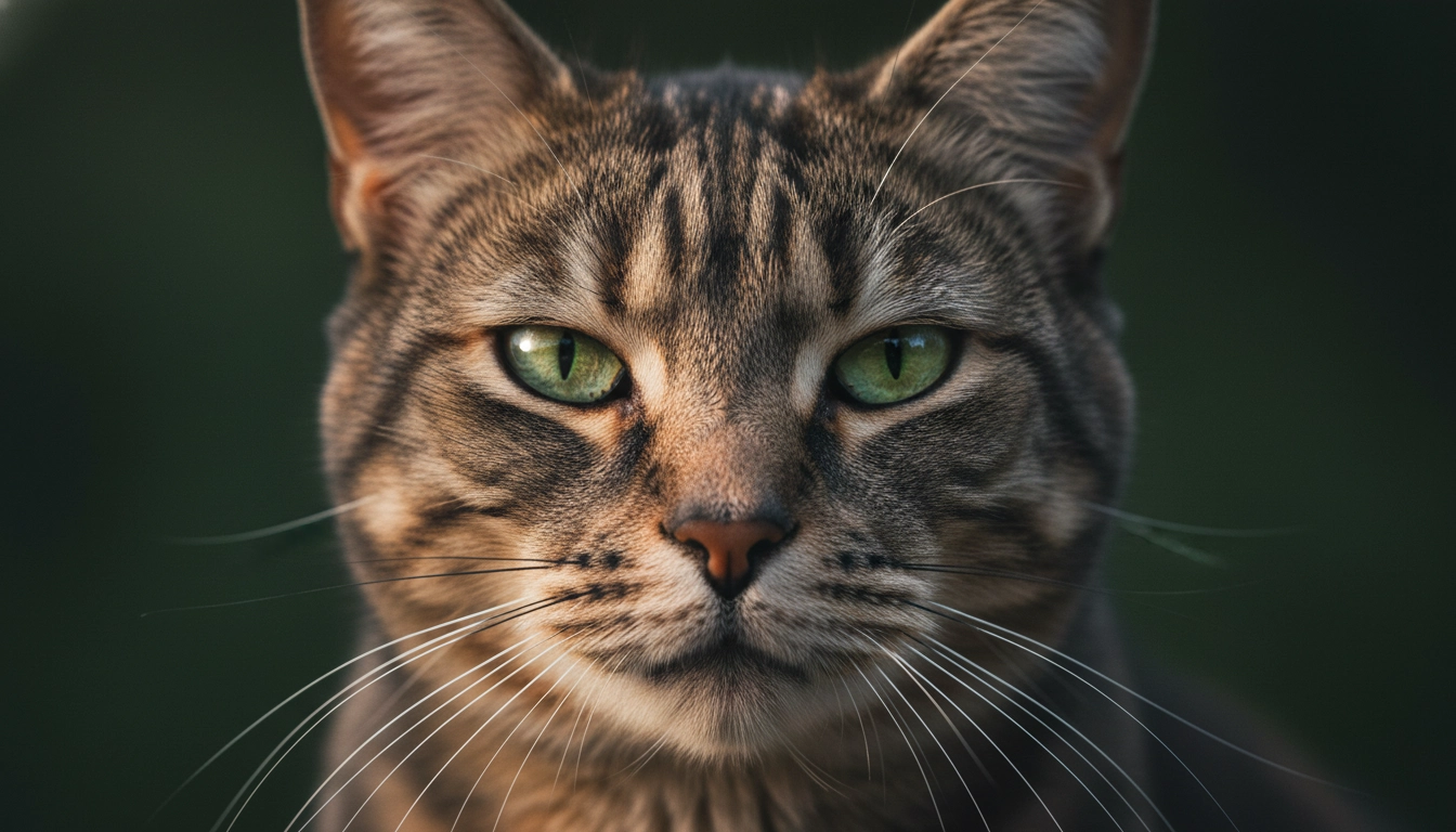 Can Cats Eat Cheese? A Complete Guide To Feline Nutrition And Safety A dignified cat with a serious expression looking at the viewer, concluding the guide on whether can cats eat cheese.