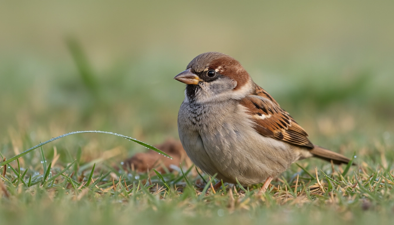 How To Help An Injured Bird At Home: A Complete Emergency Rescue Guide A small, fragile songbird sitting still on the ground, illustrating the need for gentle care when learning how to help an injured bird at home.
