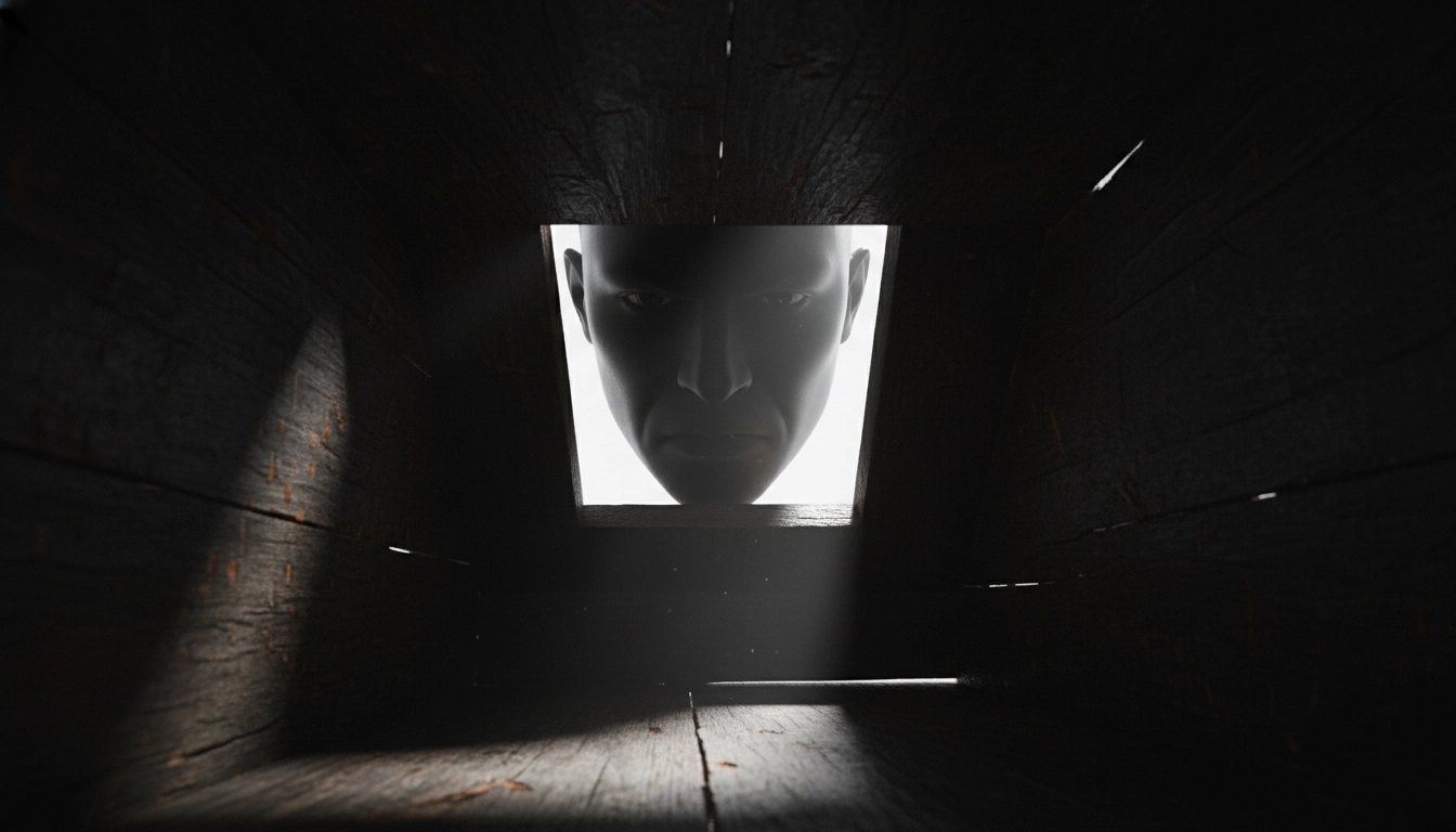 How To Help An Injured Bird At Home: A Complete Emergency Rescue Guide A person's face looking down into a dark box, illustrating the stress caused by constant checking.