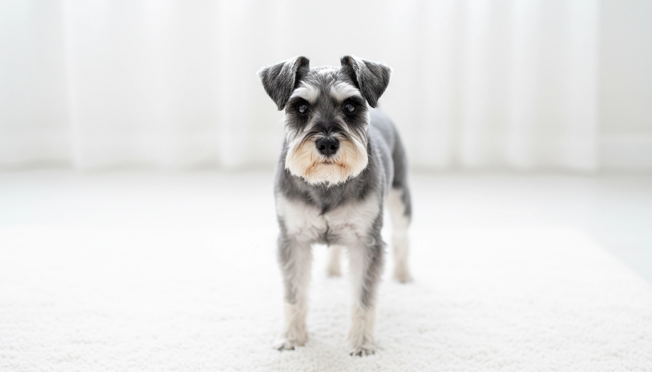 A well-groomed Portuguese Water Dog showing off its thick, curly, non-shedding coat.