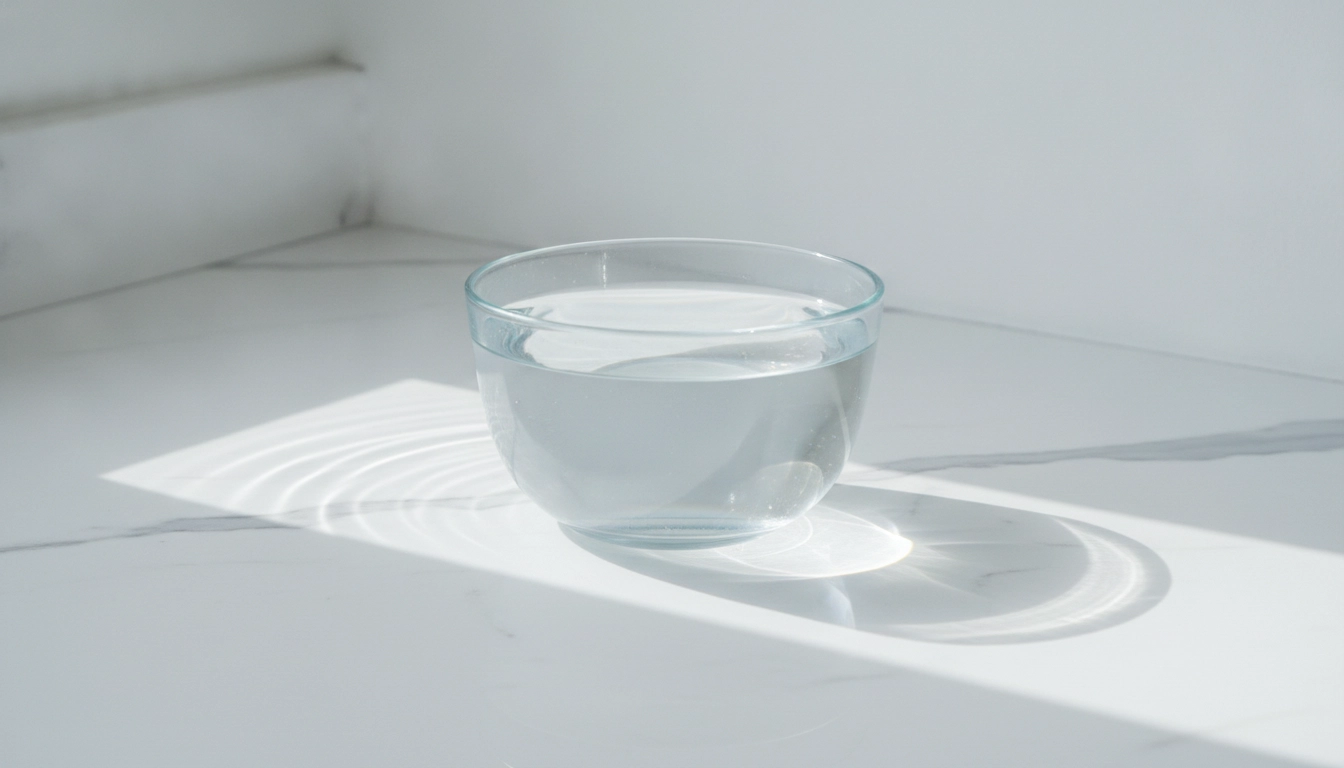 Do Vets Recommend Wet Cat Food? Complete Veterinary Guide A clean, glass bowl of water with light reflecting through it, symbolizing urinary health.