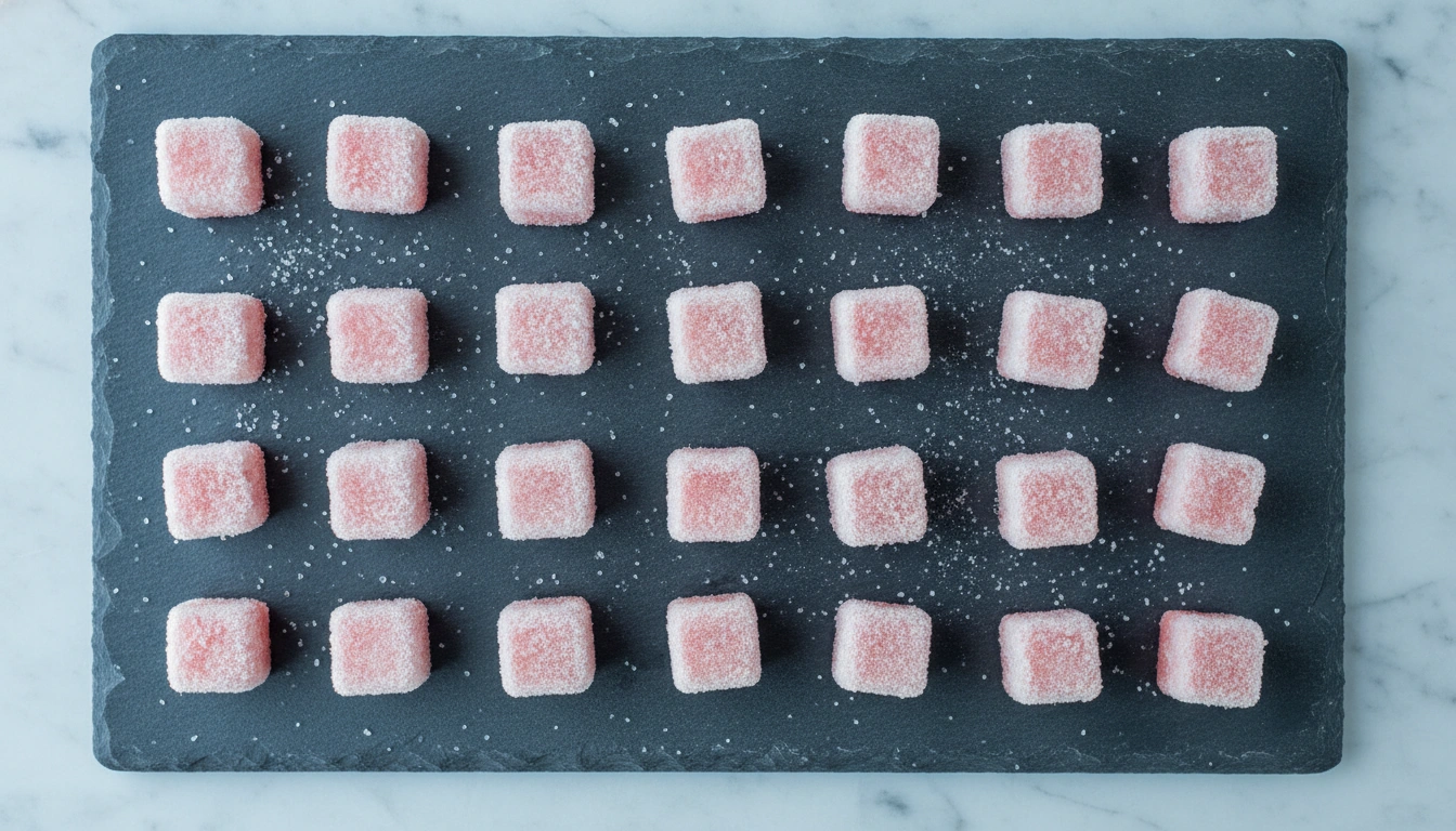 Can Cats Eat Watermelon? Benefits, Risks, And Serving Tips Small frozen watermelon cubes on a tray, ready to be served as a cooling summer cat treat.