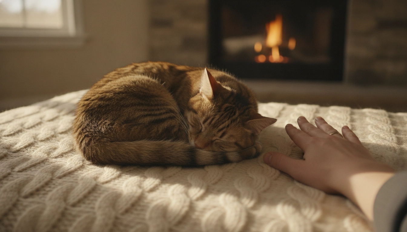 Why Is My Cat Meowing So Much? 12 Common Reasons Explained A happy, quiet cat resting after its needs are met.